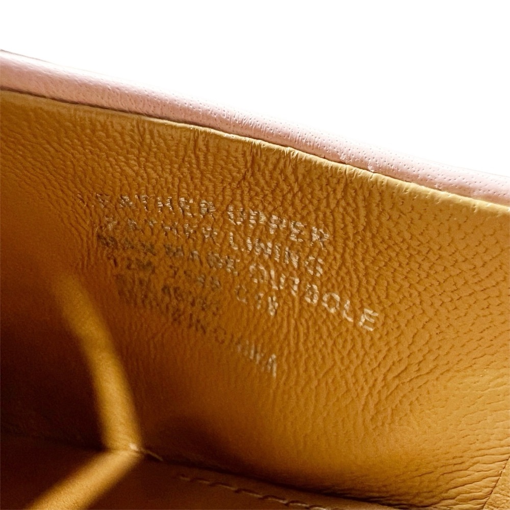 Tory Burch Benton Ballet Flats Size 12 Sea Shell Pink Leather Gold Logo Emblem - Picture 9 of 11